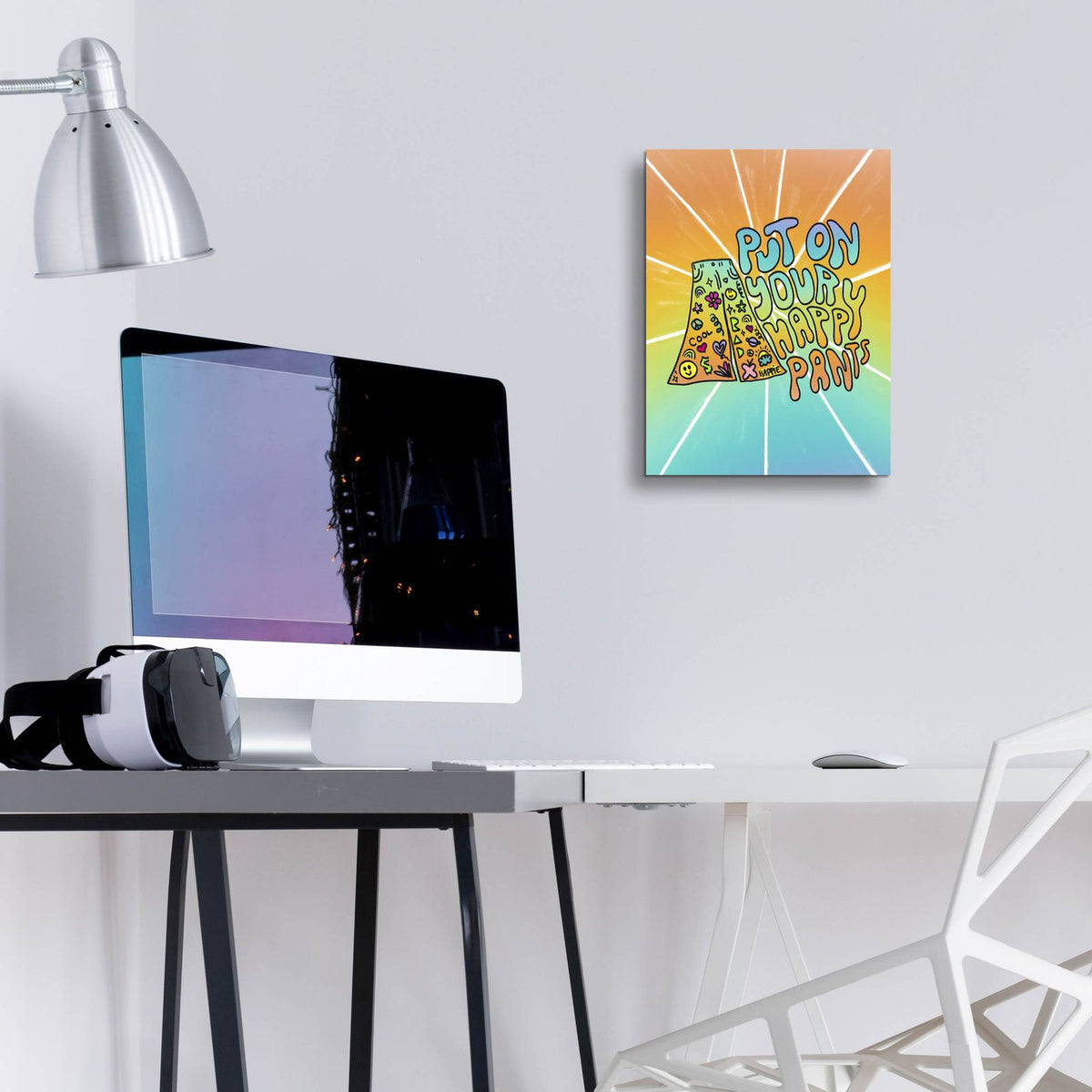 Put On Your Happy Pants by Club Daydream - 12x16 acrylic wall art in a room