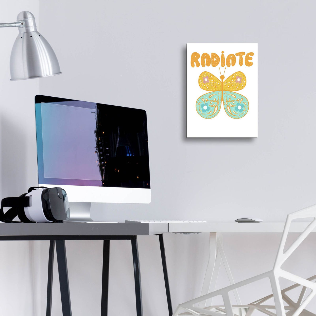 Radiate Butterfly by Club Daydream - 12x16 acrylic wall art in a room