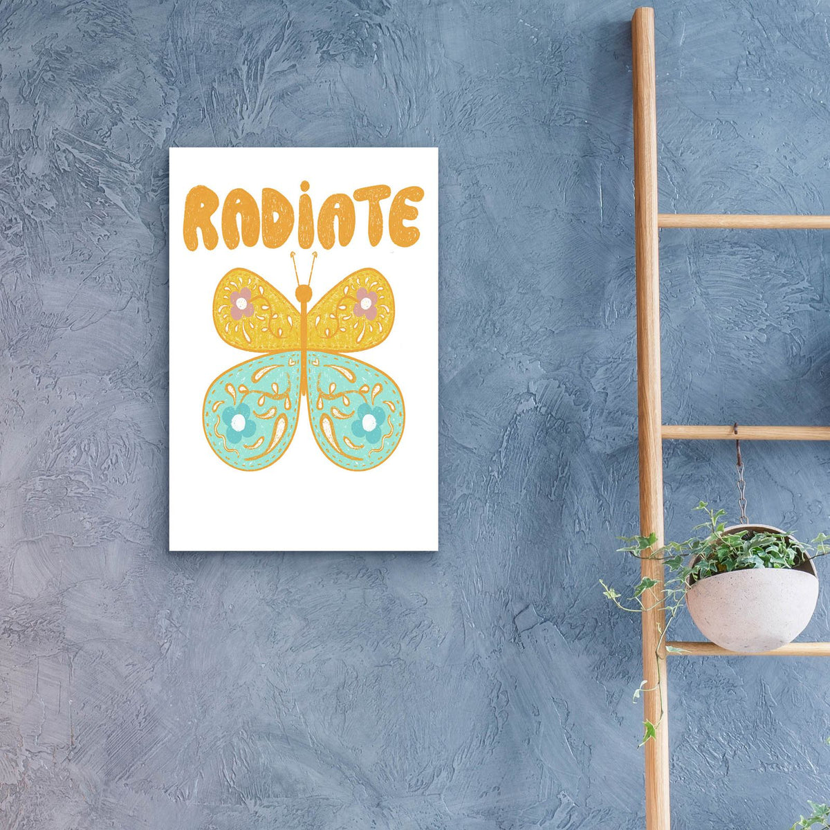 Radiate Butterfly by Club Daydream - 16x24 acrylic wall art in a room