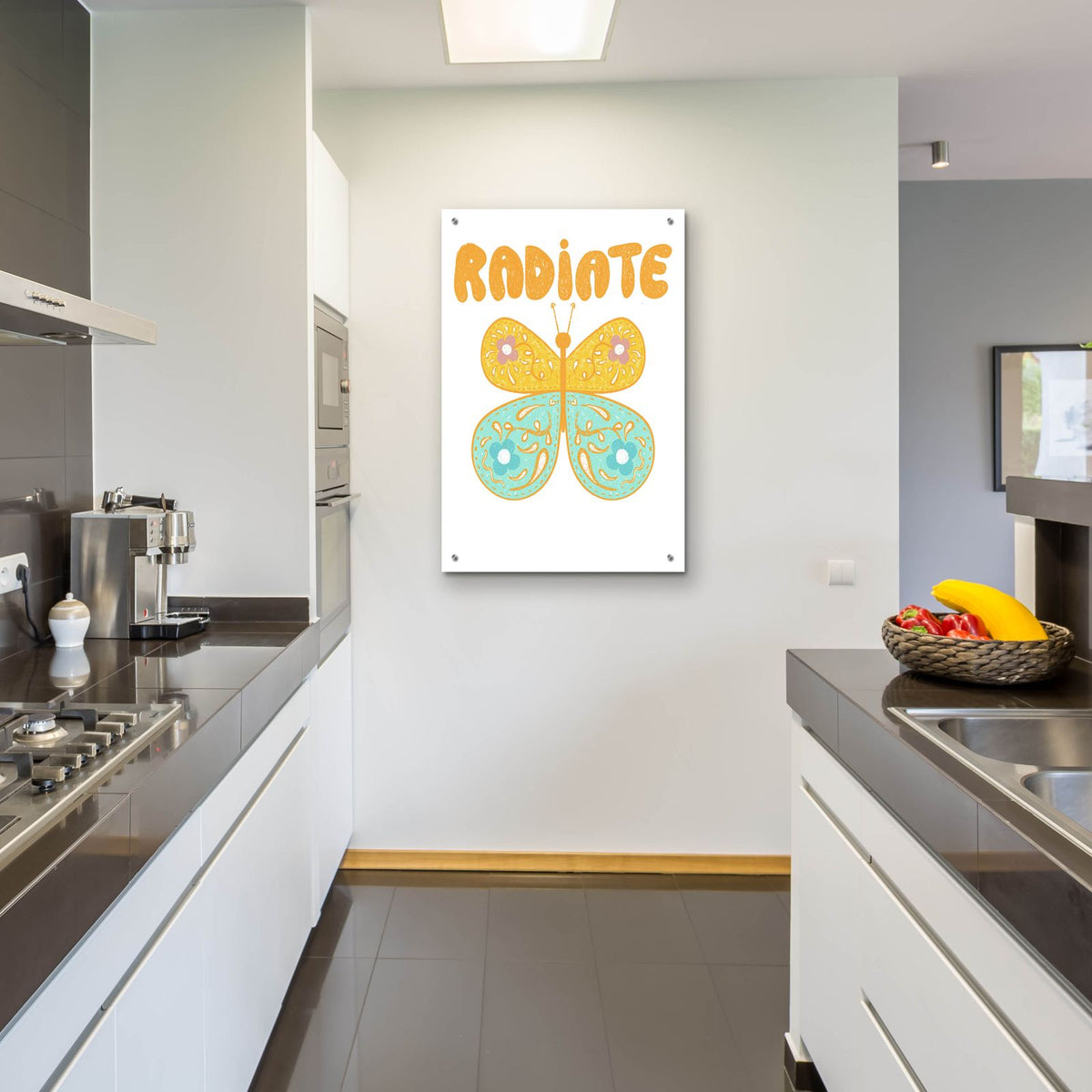 Radiate Butterfly by Club Daydream - 24x36 acrylic wall art in a room