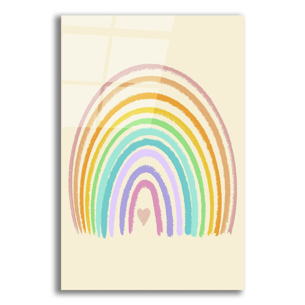 Rainbow With Heart by Club Daydream acrylic glass wall art