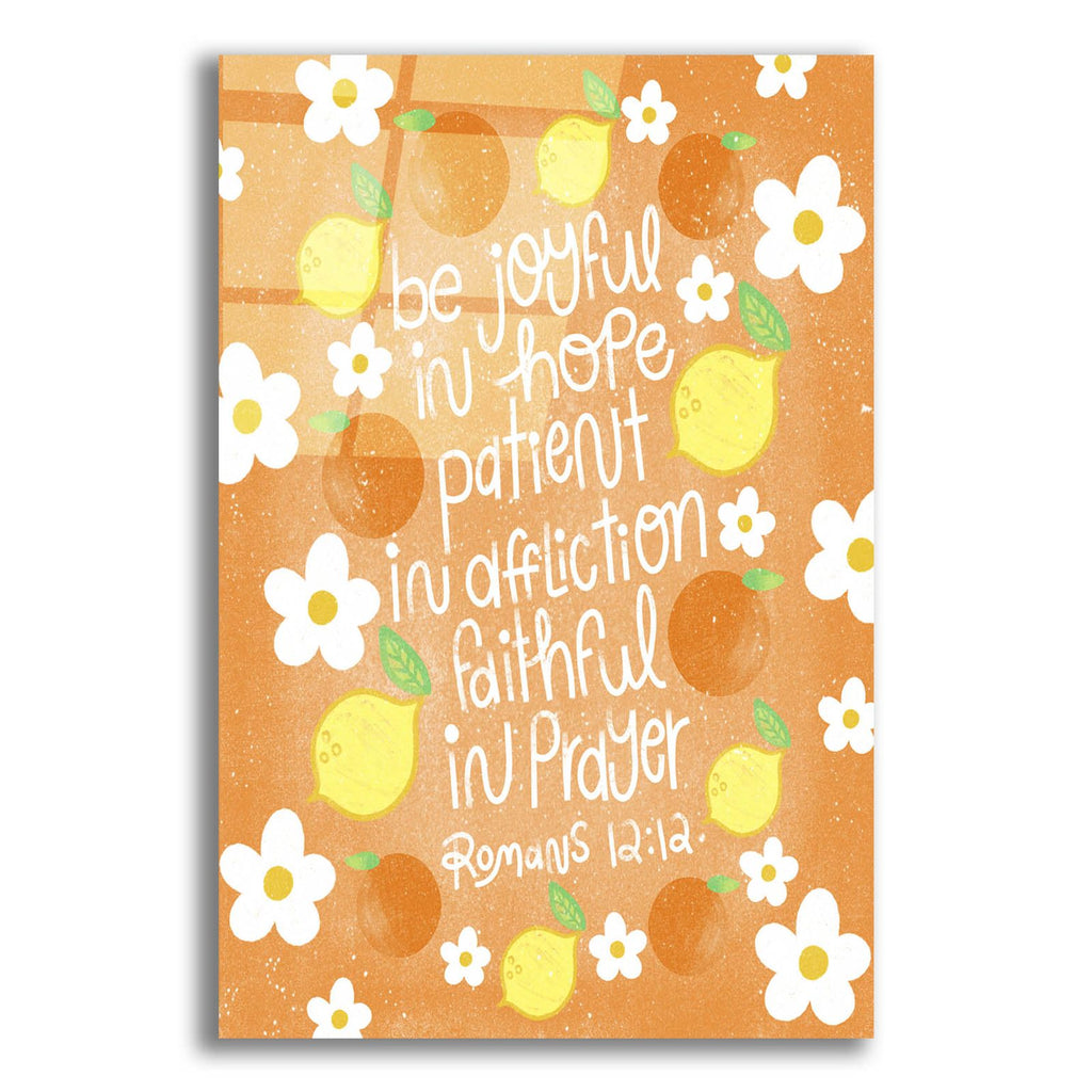 Romans 12 12 by Club Daydream acrylic glass wall art