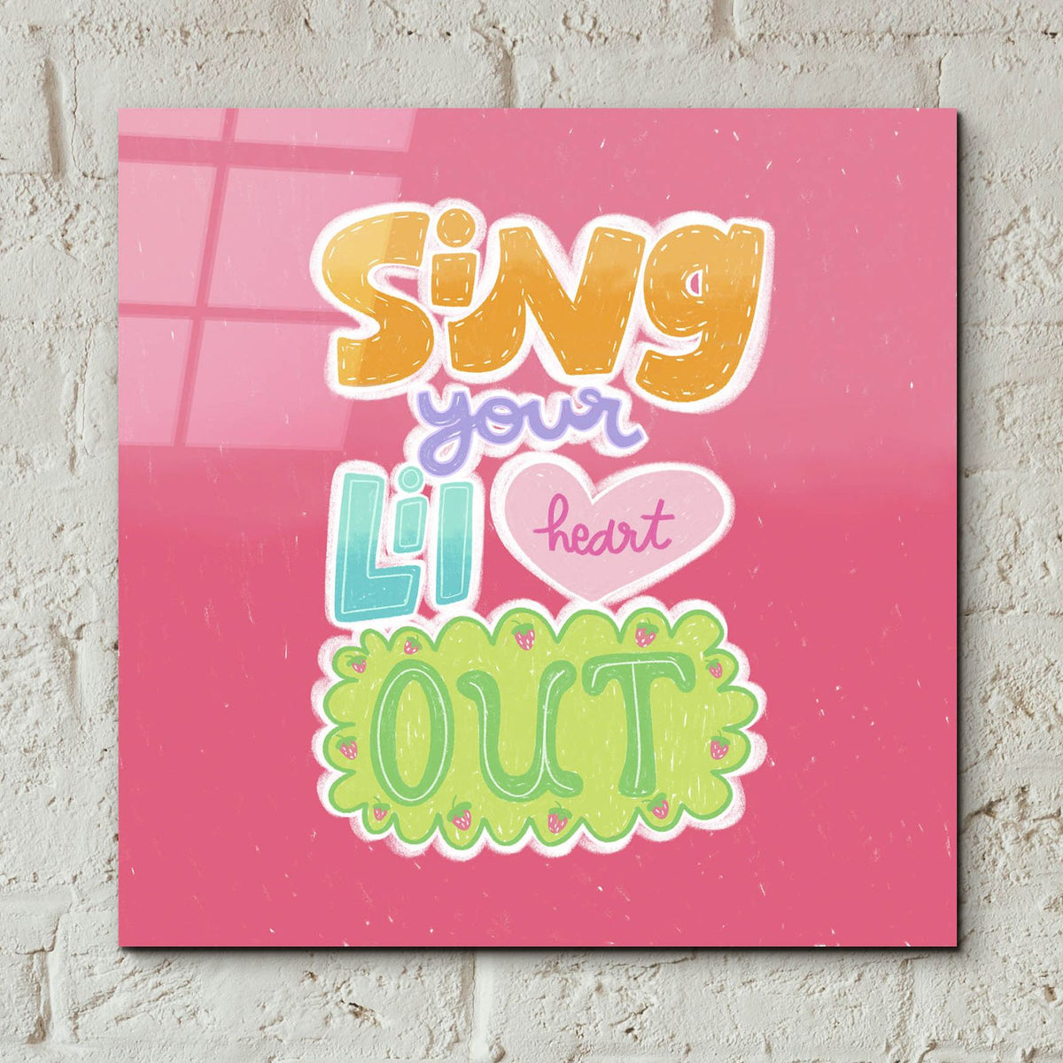 Sing Your Lil Heart Out by Club Daydream - 12x12 acrylic wall art in a room