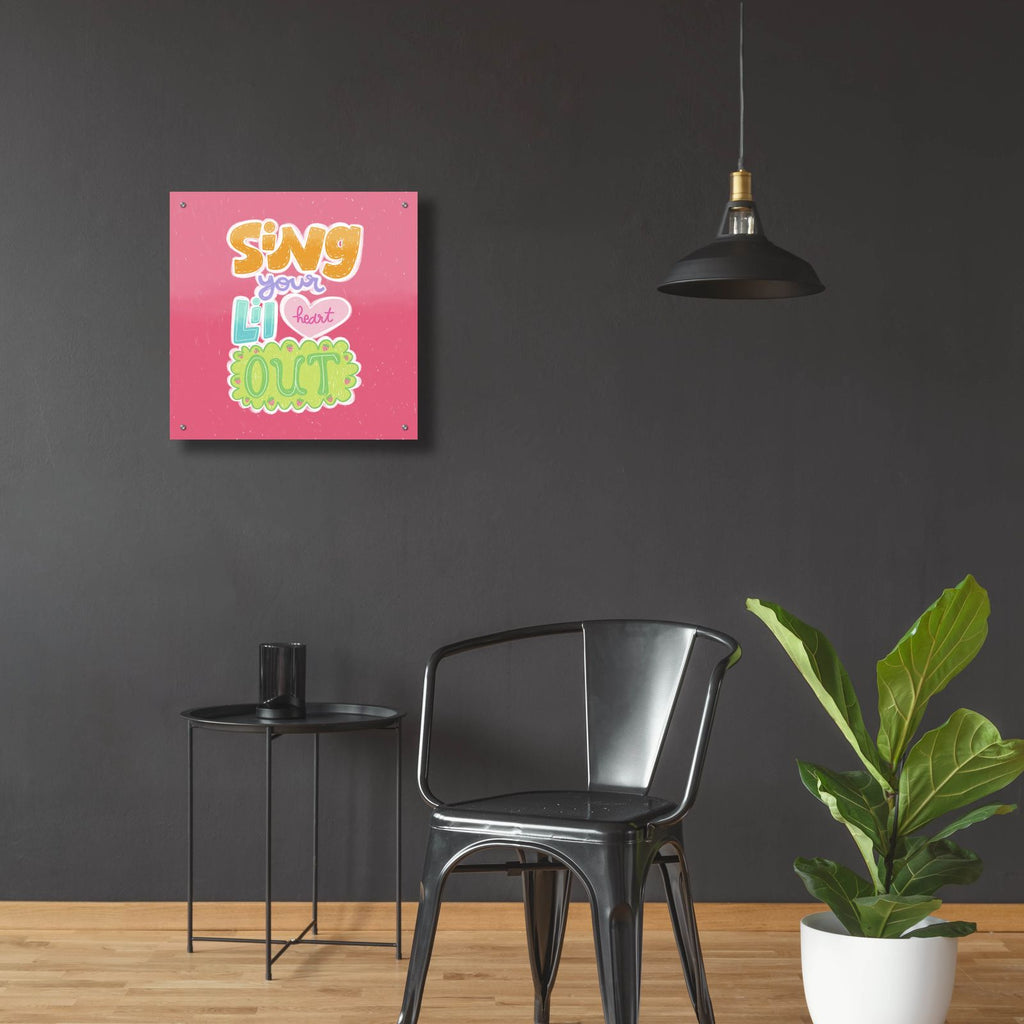 Sing Your Lil Heart Out by Club Daydream - 24x24 acrylic wall art in a room