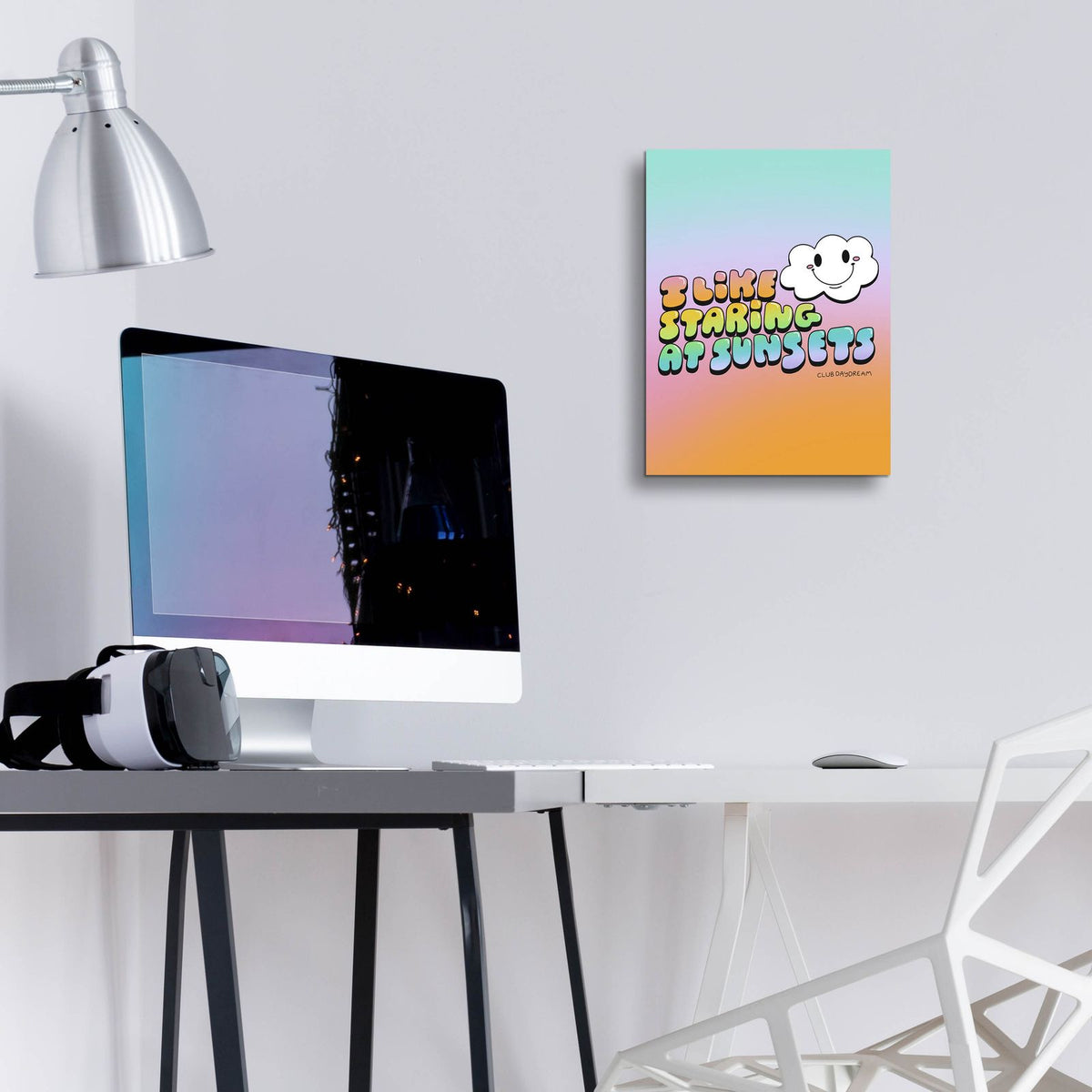 Staring At Sunsets by Club Daydream - 12x16 acrylic wall art in a room
