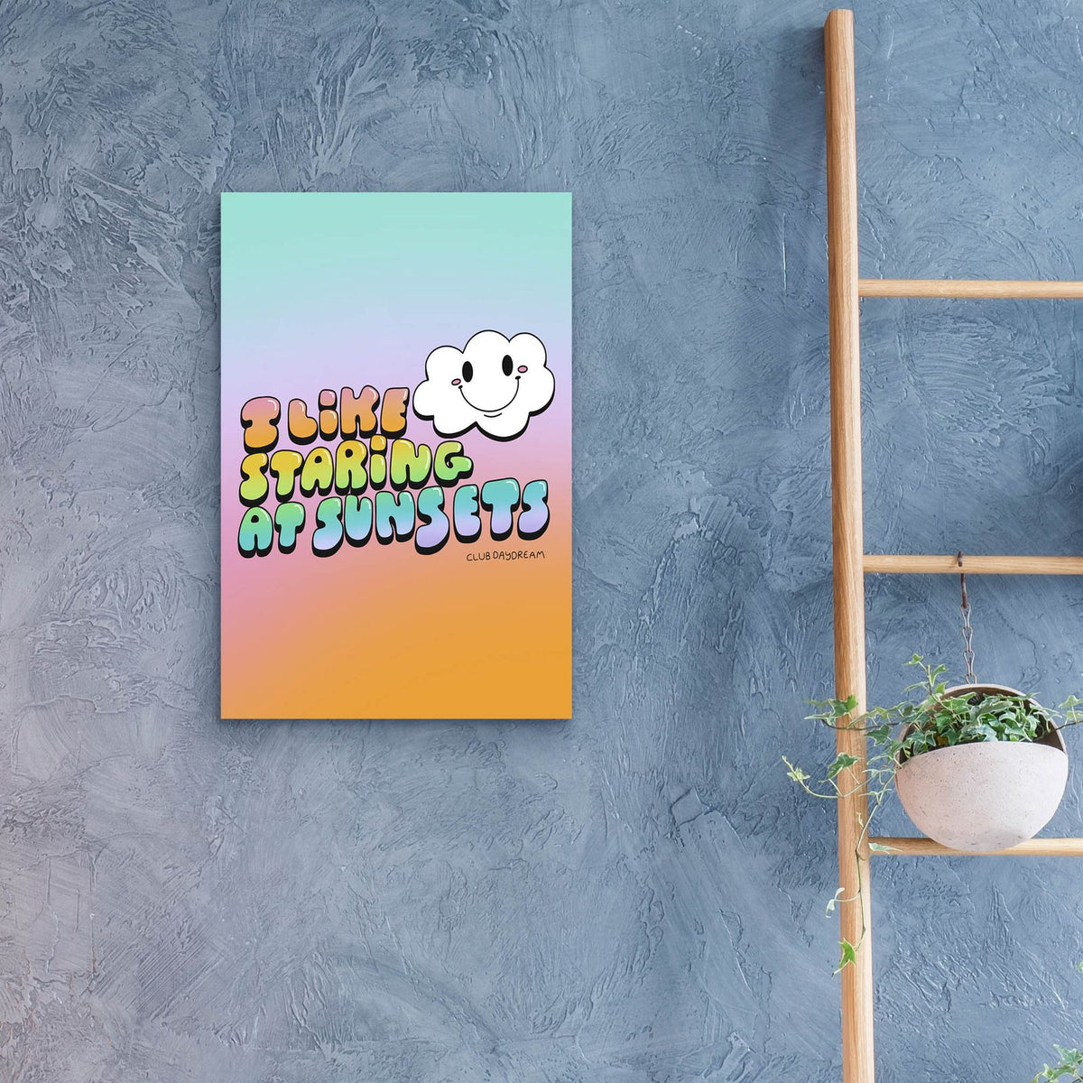 Staring At Sunsets by Club Daydream - 16x24 acrylic wall art in a room