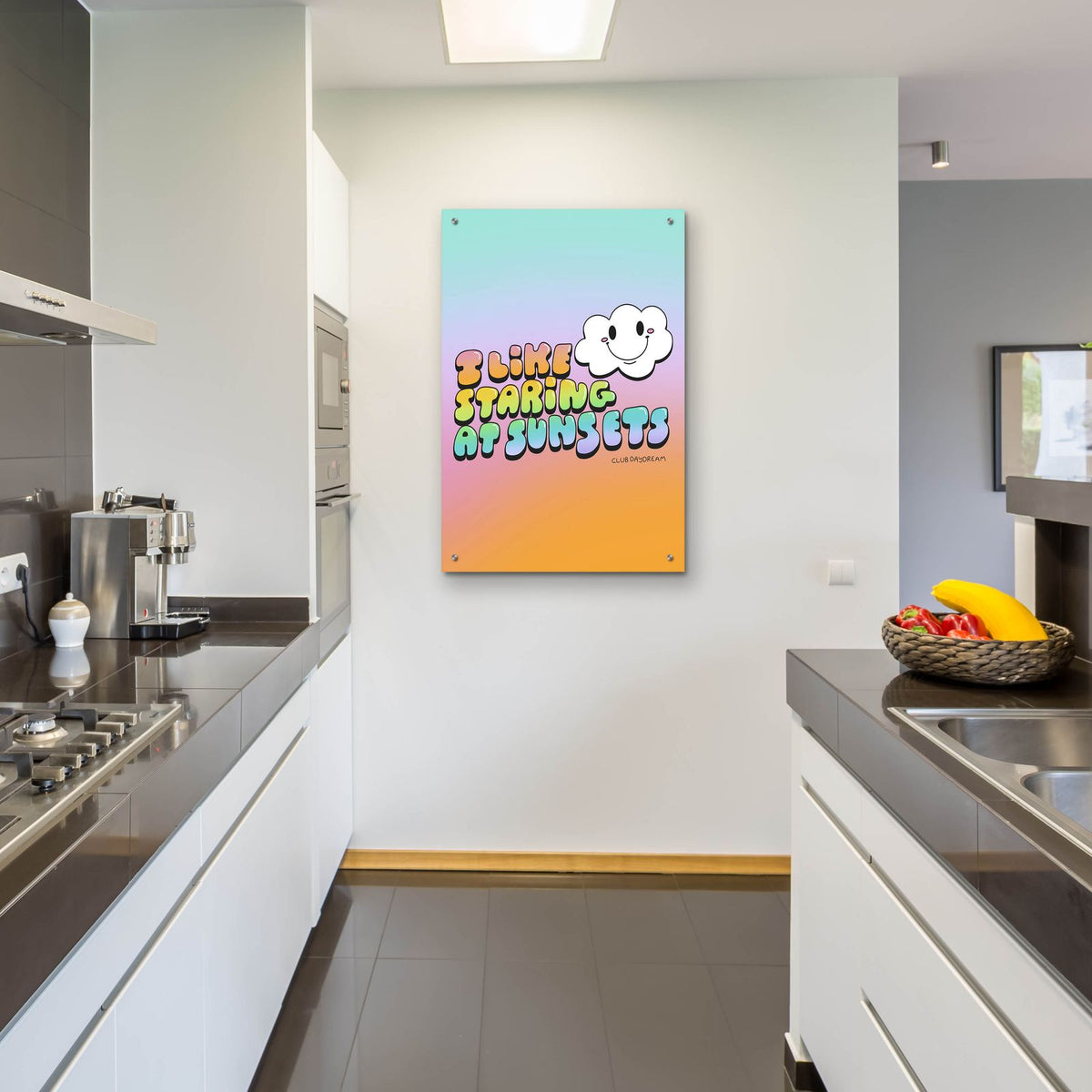 Staring At Sunsets by Club Daydream - 24x36 acrylic wall art in a room