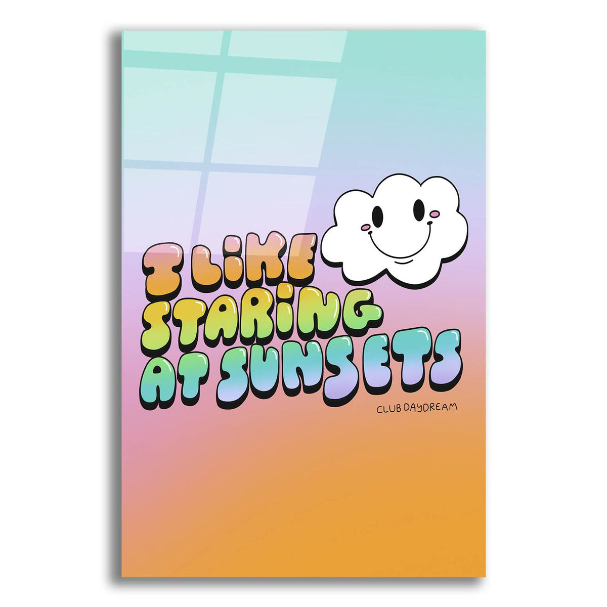 Staring At Sunsets by Club Daydream acrylic glass wall art