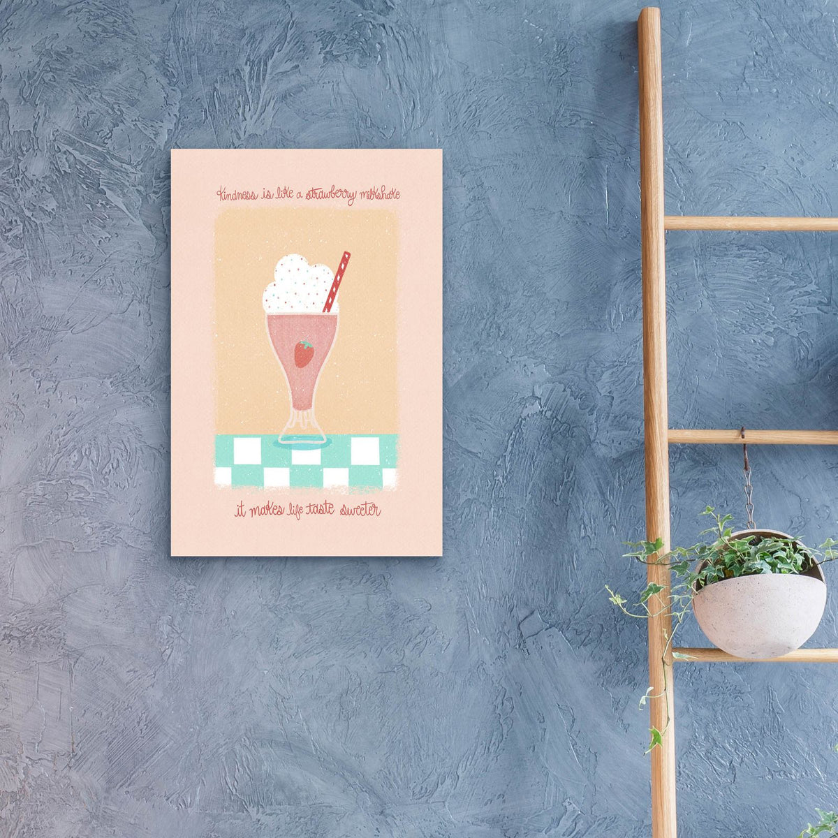 Strawberry Milkshake by Club Daydream - 16x24 acrylic wall art in a room
