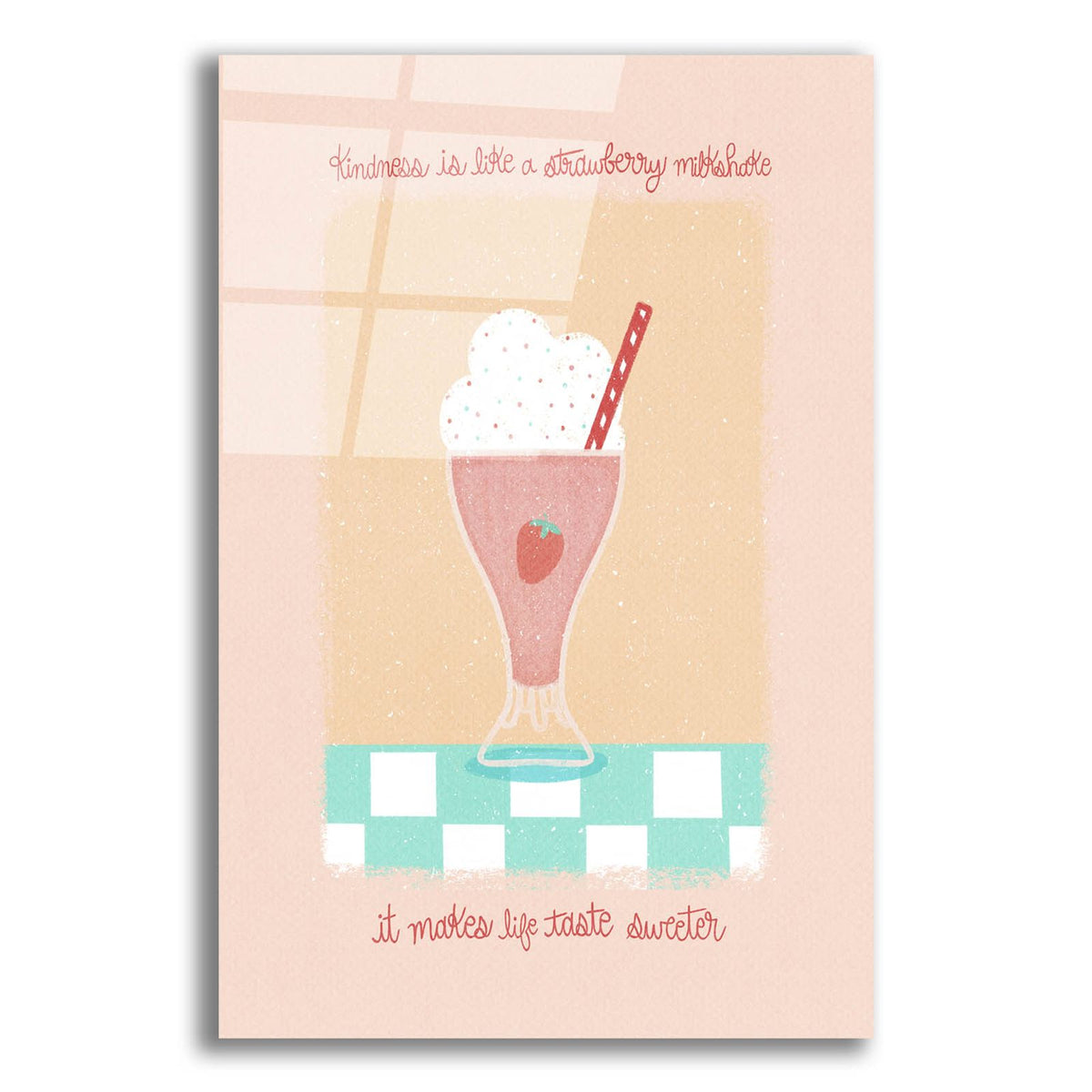 Strawberry Milkshake by Club Daydream acrylic glass wall art