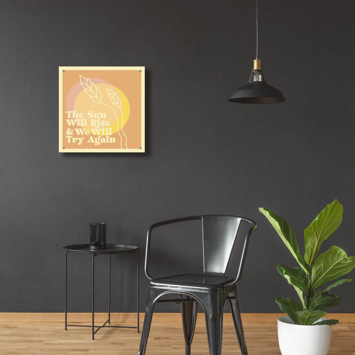 The Sun Will Rise by Club Daydream - 24x24 acrylic wall art in a room