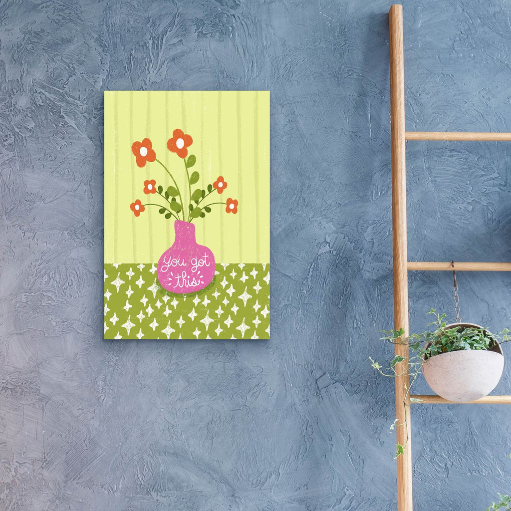You Got This Flower Vase by Club Daydream - 16x24 acrylic wall art in a room