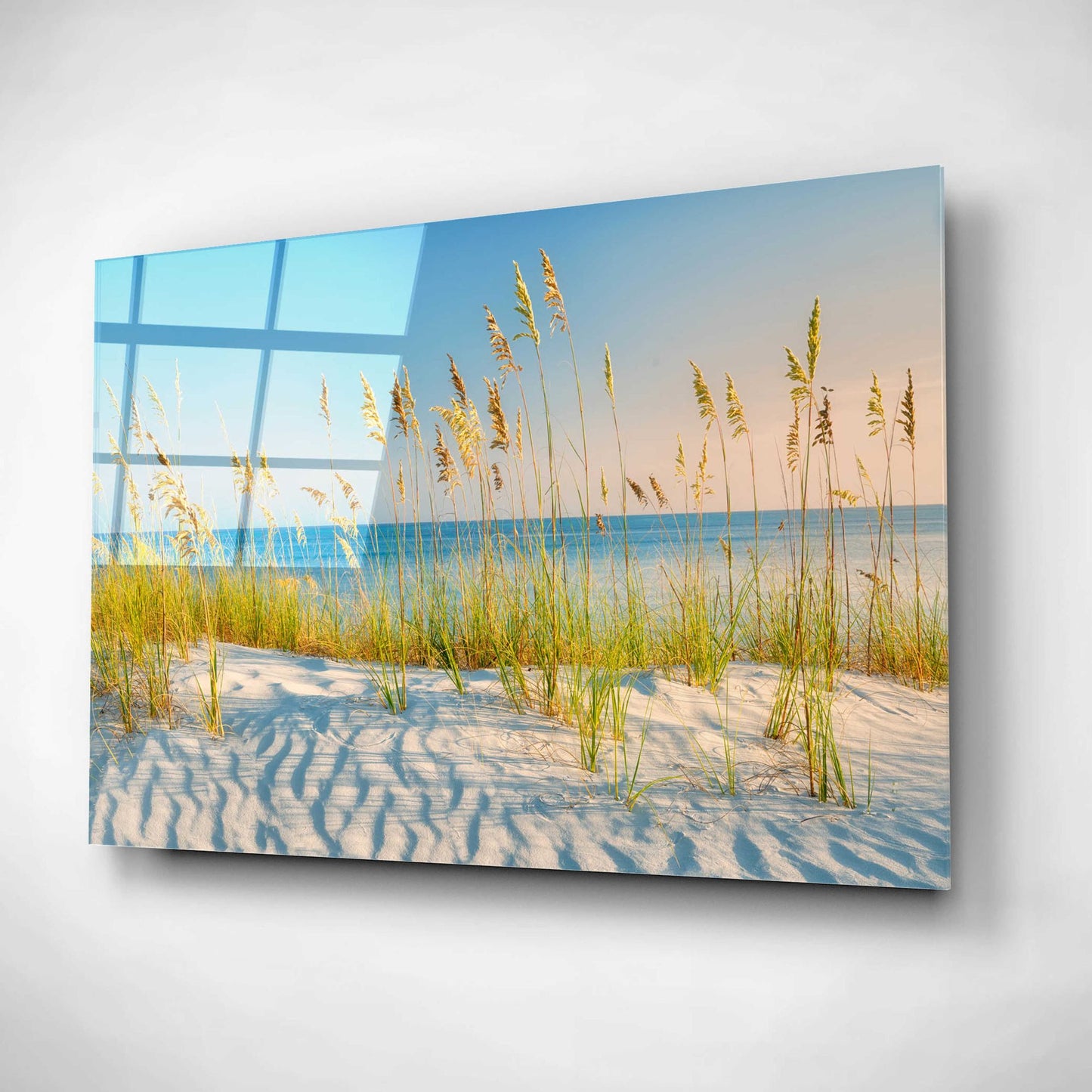 Epic Art 'Sand and Sea' by Dennis Frates, Acrylic Glass Wall Art,24x16