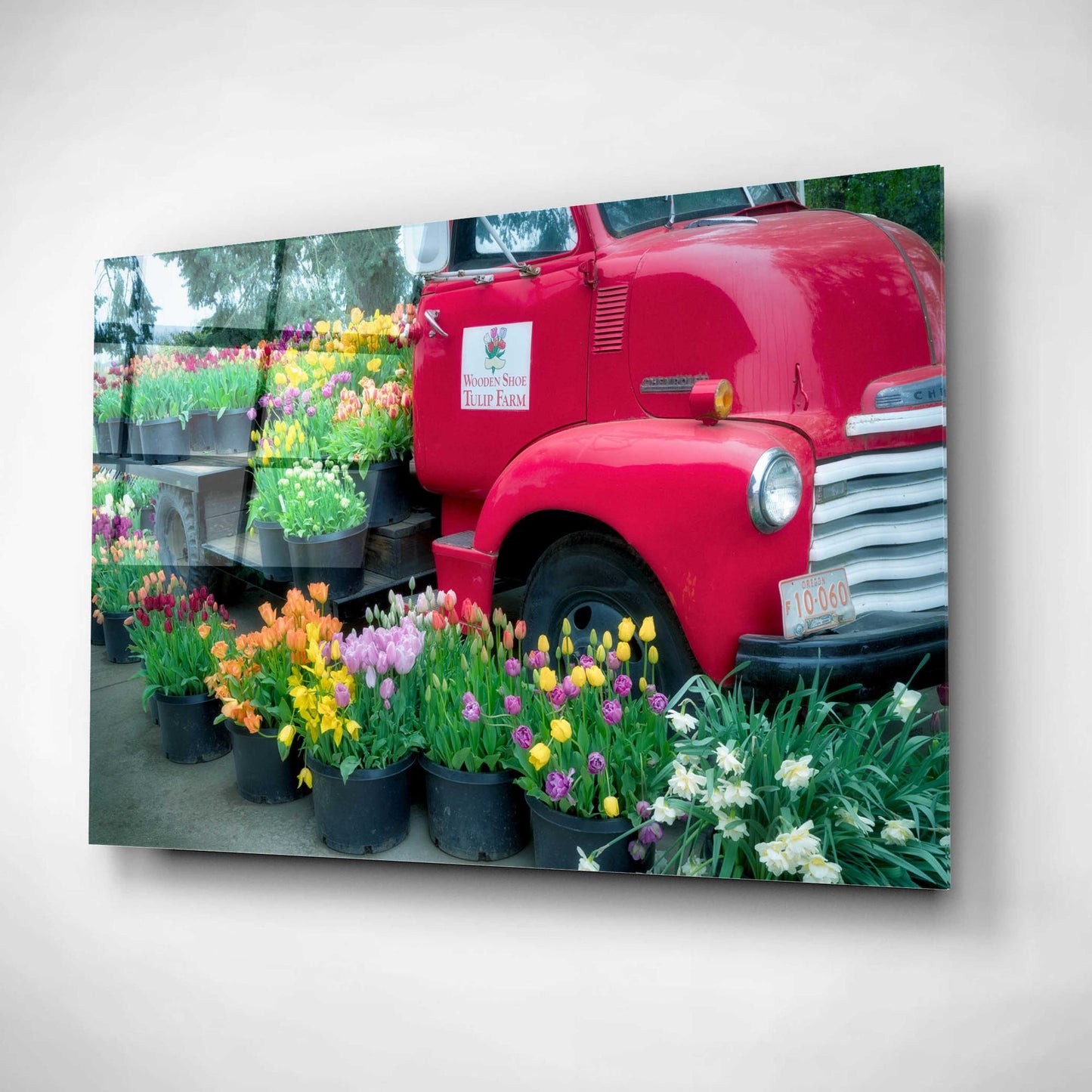 Epic Art 'Floral Truck' by Dennis Frates, Acrylic Glass Wall Art,16x12