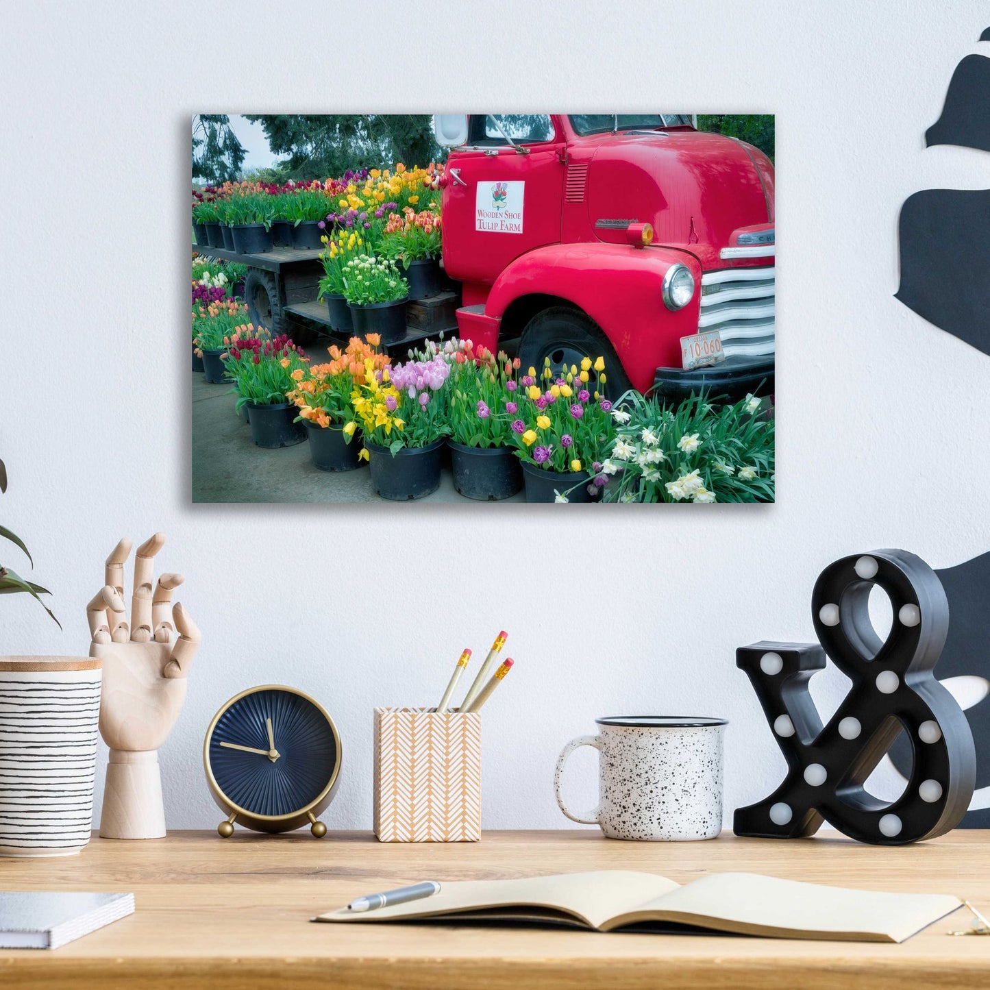 Epic Art 'Floral Truck' by Dennis Frates, Acrylic Glass Wall Art,16x12