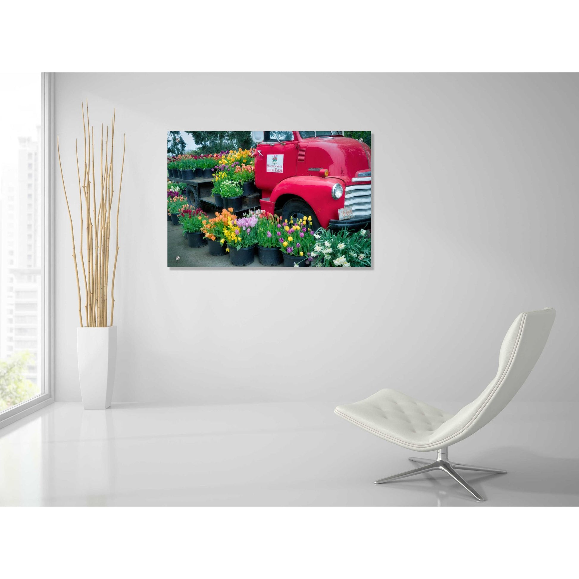 Epic Art 'Floral Truck' by Dennis Frates, Acrylic Glass Wall Art,36x24