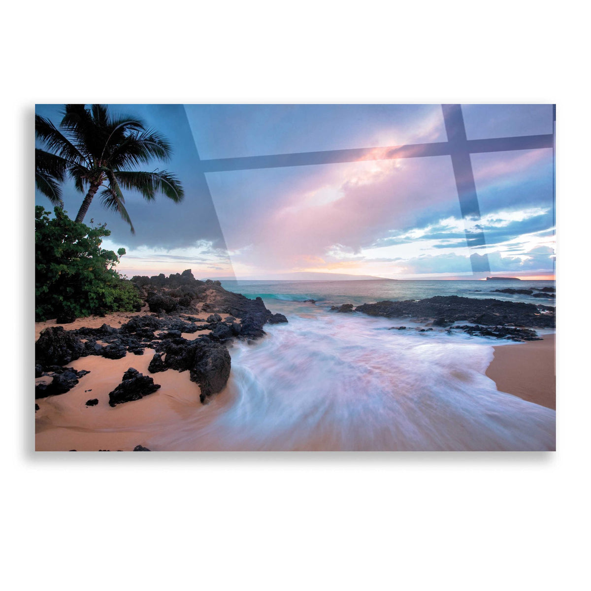 Epic Art 'Beach Calm' by Dennis Frates, Acrylic Glass Wall Art
