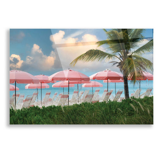 Epic Art 'Pink Umbrella' by Dennis Frates, Acrylic Glass Wall Art