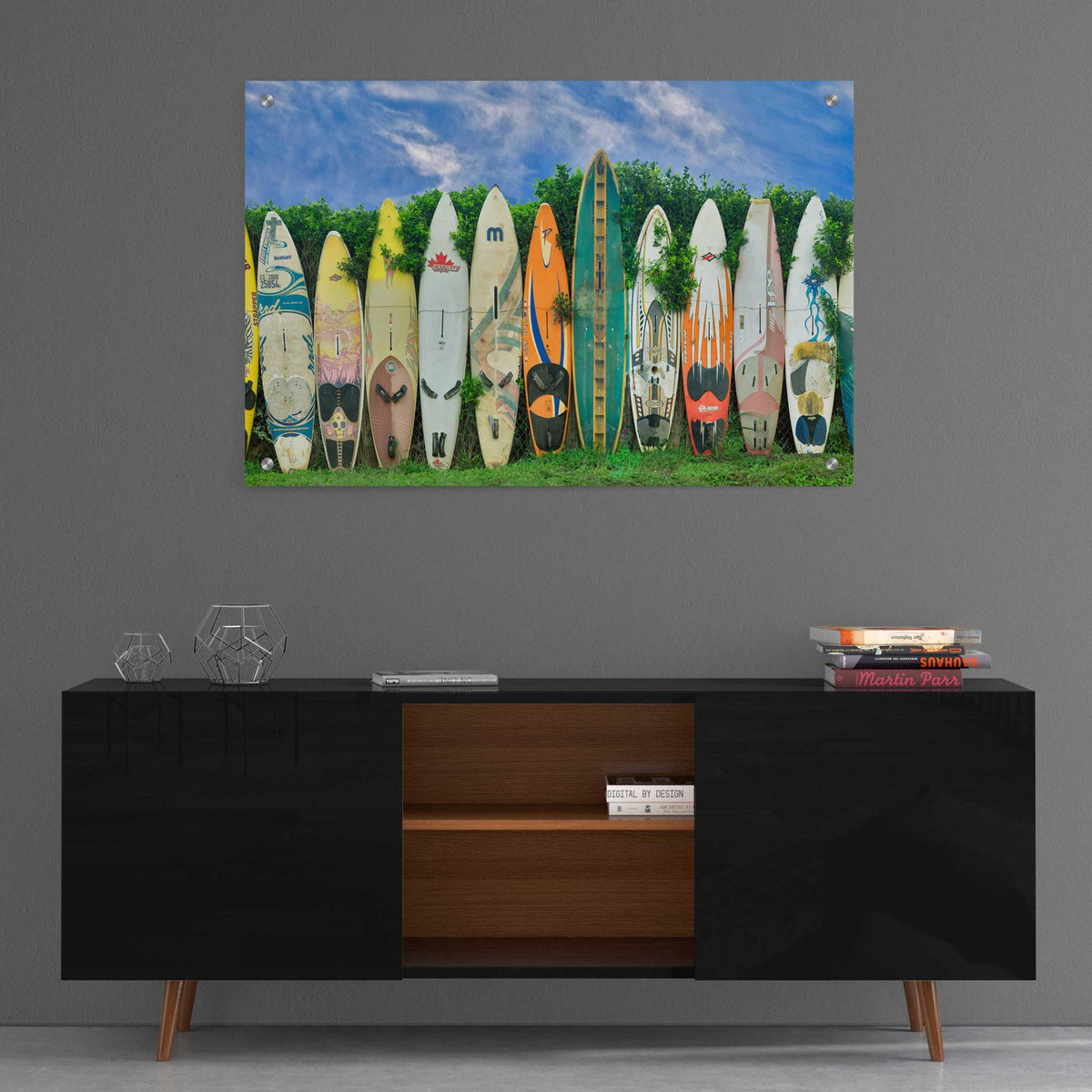 Epic Art 'Surfboards' by Dennis Frates, Acrylic Glass Wall Art,36x24