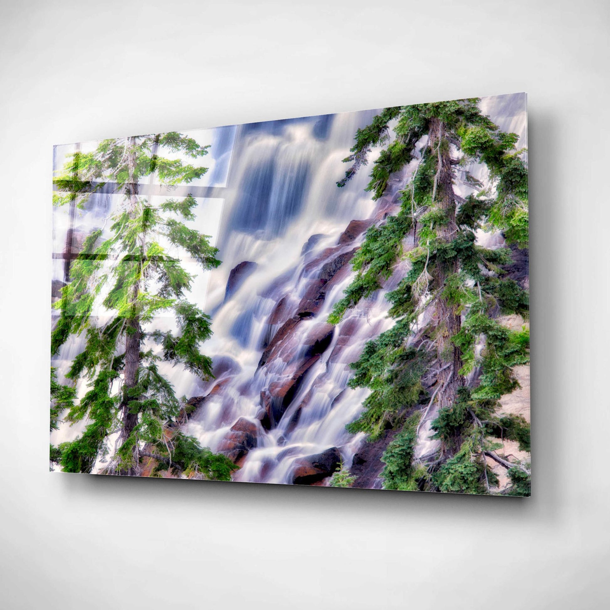 Epic Art 'The Falls' by Dennis Frates, Acrylic Glass Wall Art,16x12