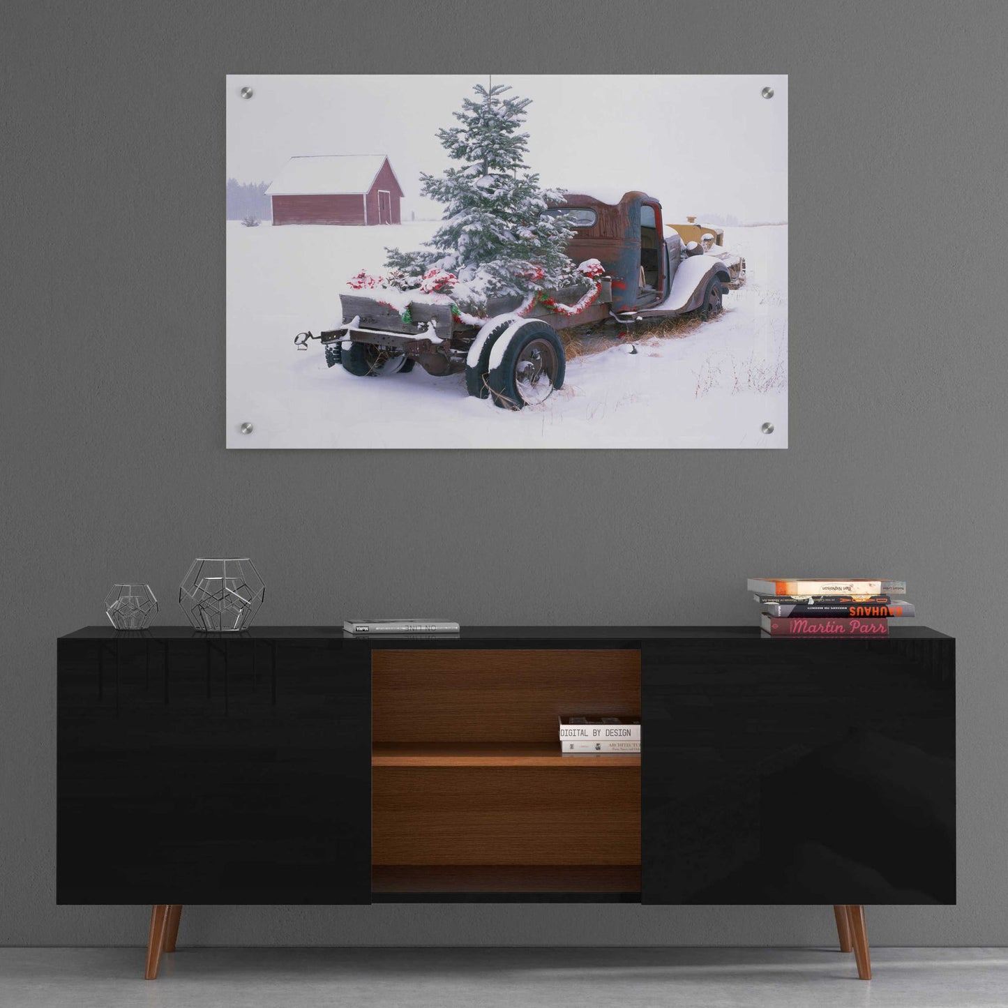 Epic Art 'Christmas Truck' by Dennis Frates, Acrylic Glass Wall Art,36x24