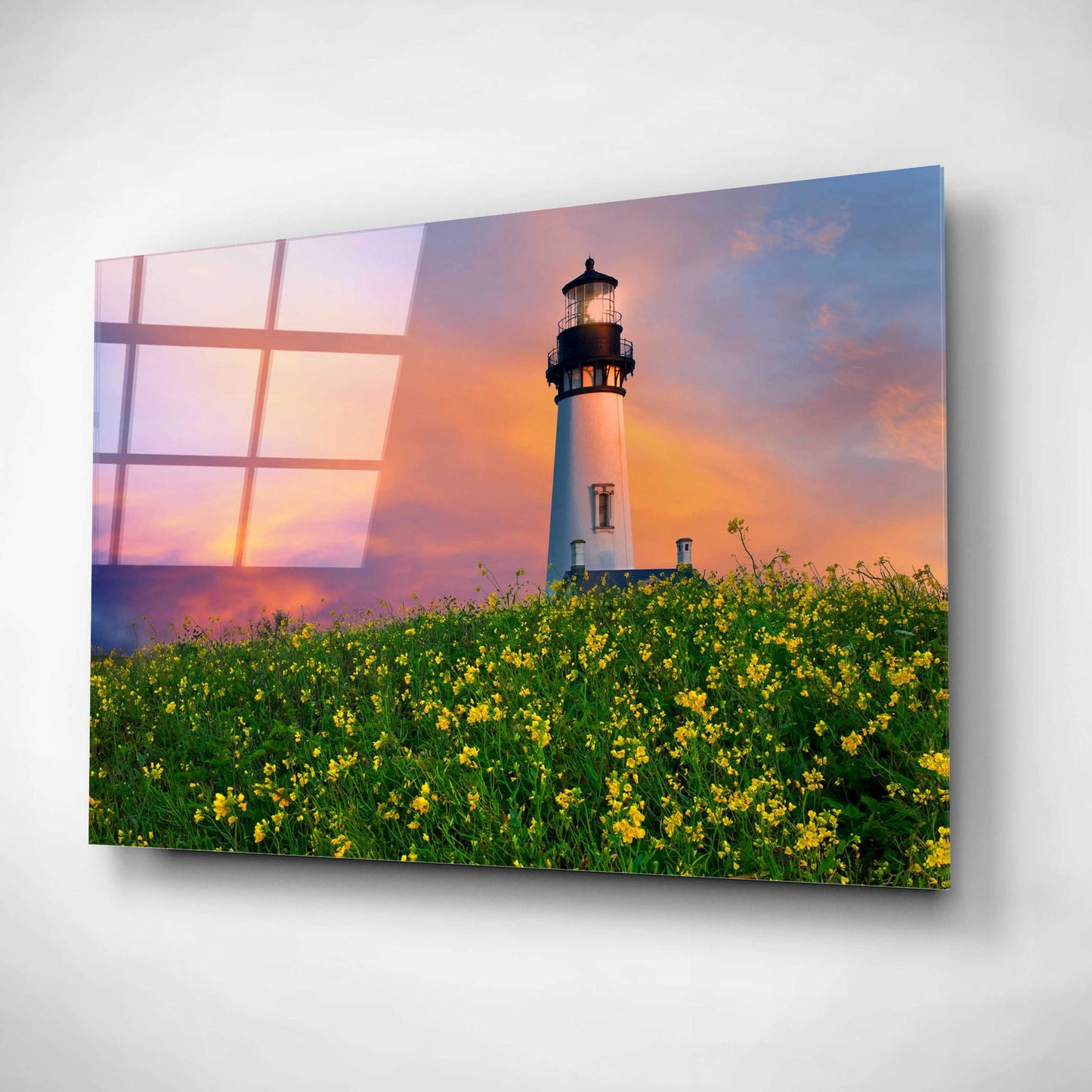 Epic Art 'Lighthouse' by Dennis Frates, Acrylic Glass Wall Art,16x12
