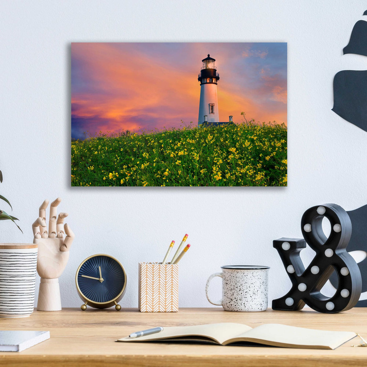 Epic Art 'Lighthouse' by Dennis Frates, Acrylic Glass Wall Art,16x12