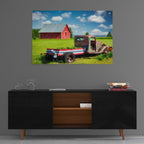 Epic Art 'Barn and Truck' by Dennis Frates, Acrylic Glass Wall Art,36x24