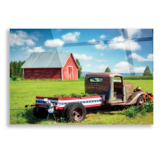 Epic Art 'Barn and Truck' by Dennis Frates, Acrylic Glass Wall Art