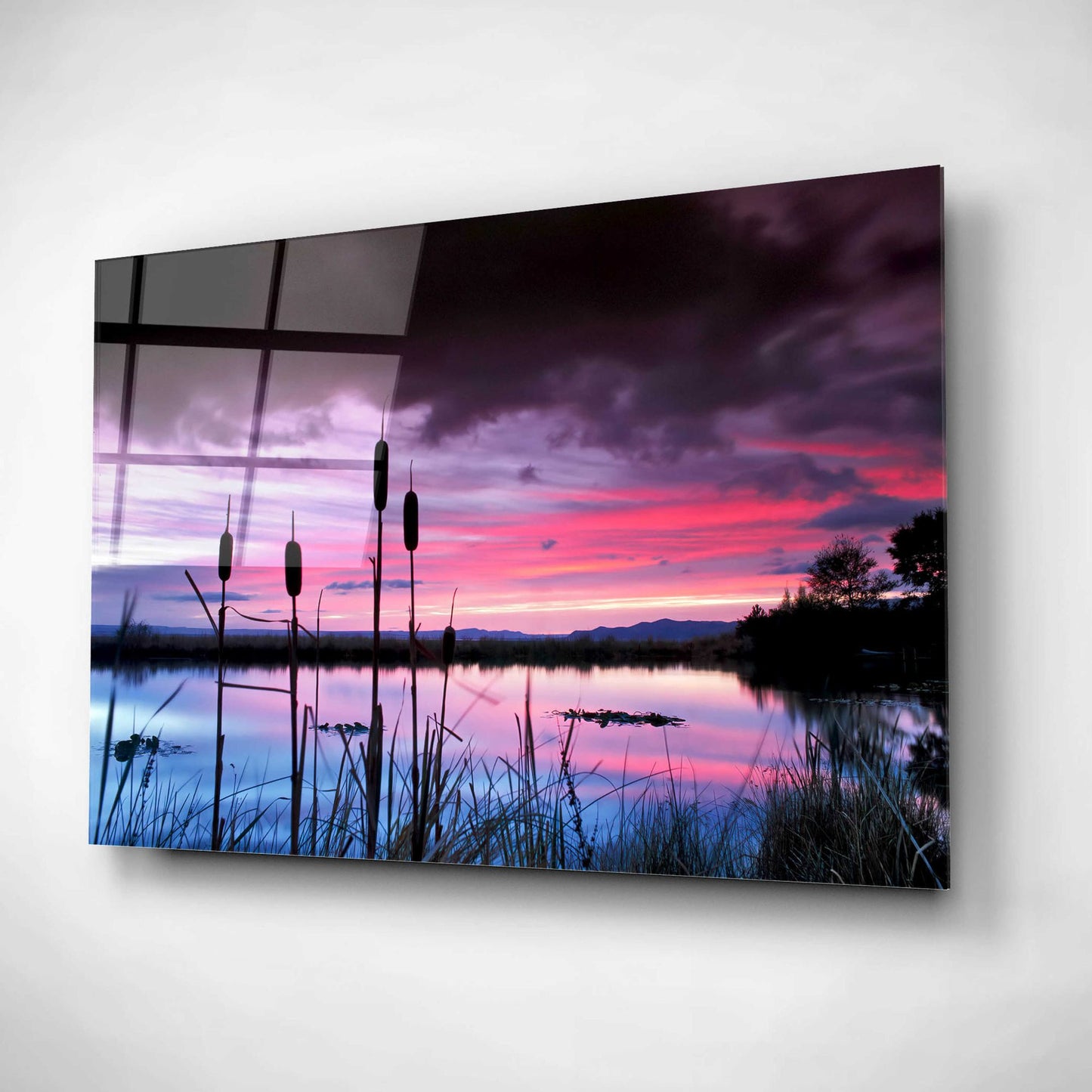 Epic Art 'Purple Skies' by Dennis Frates, Acrylic Glass Wall Art,16x12