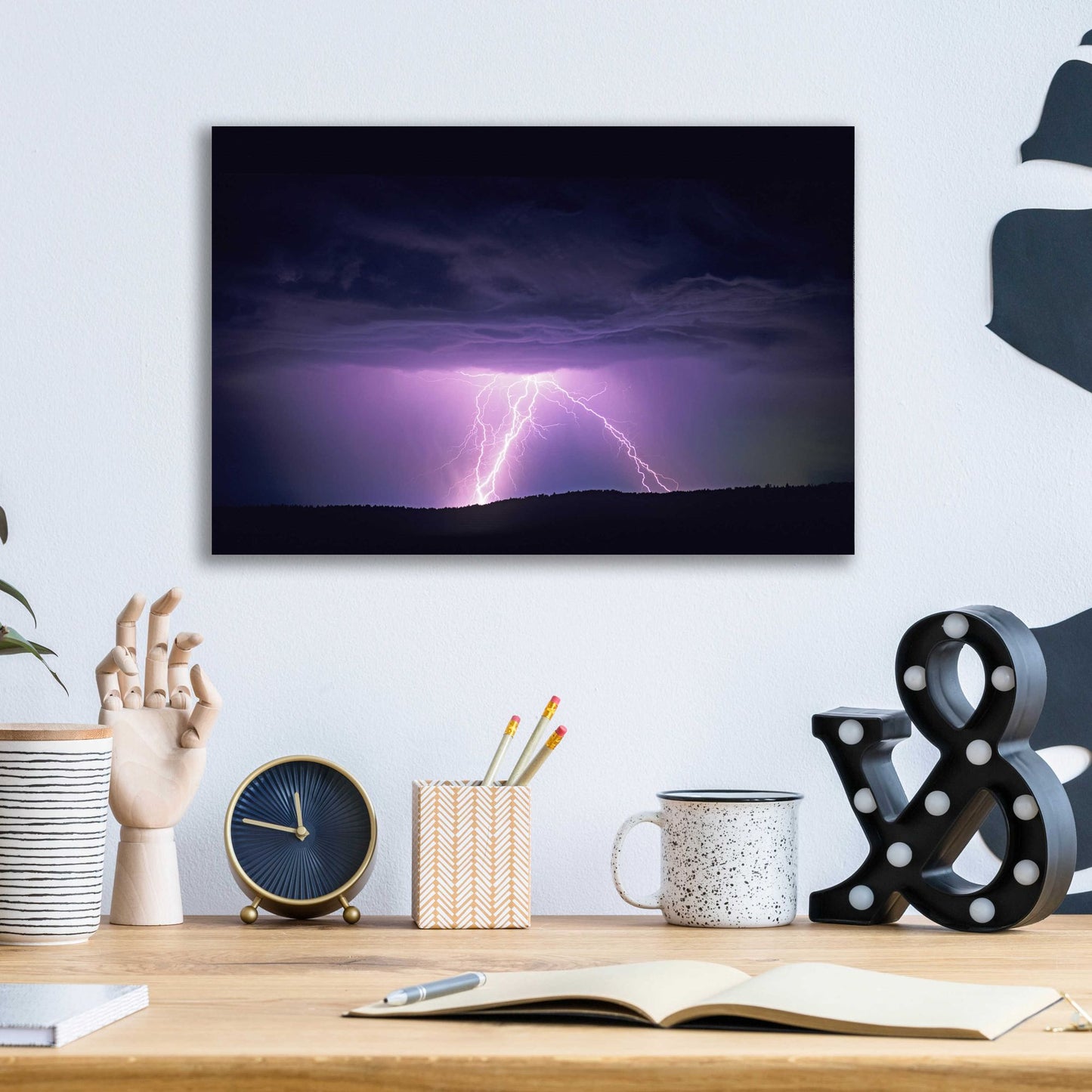 Epic Art 'Lightning' by Dennis Frates, Acrylic Glass Wall Art,16x12