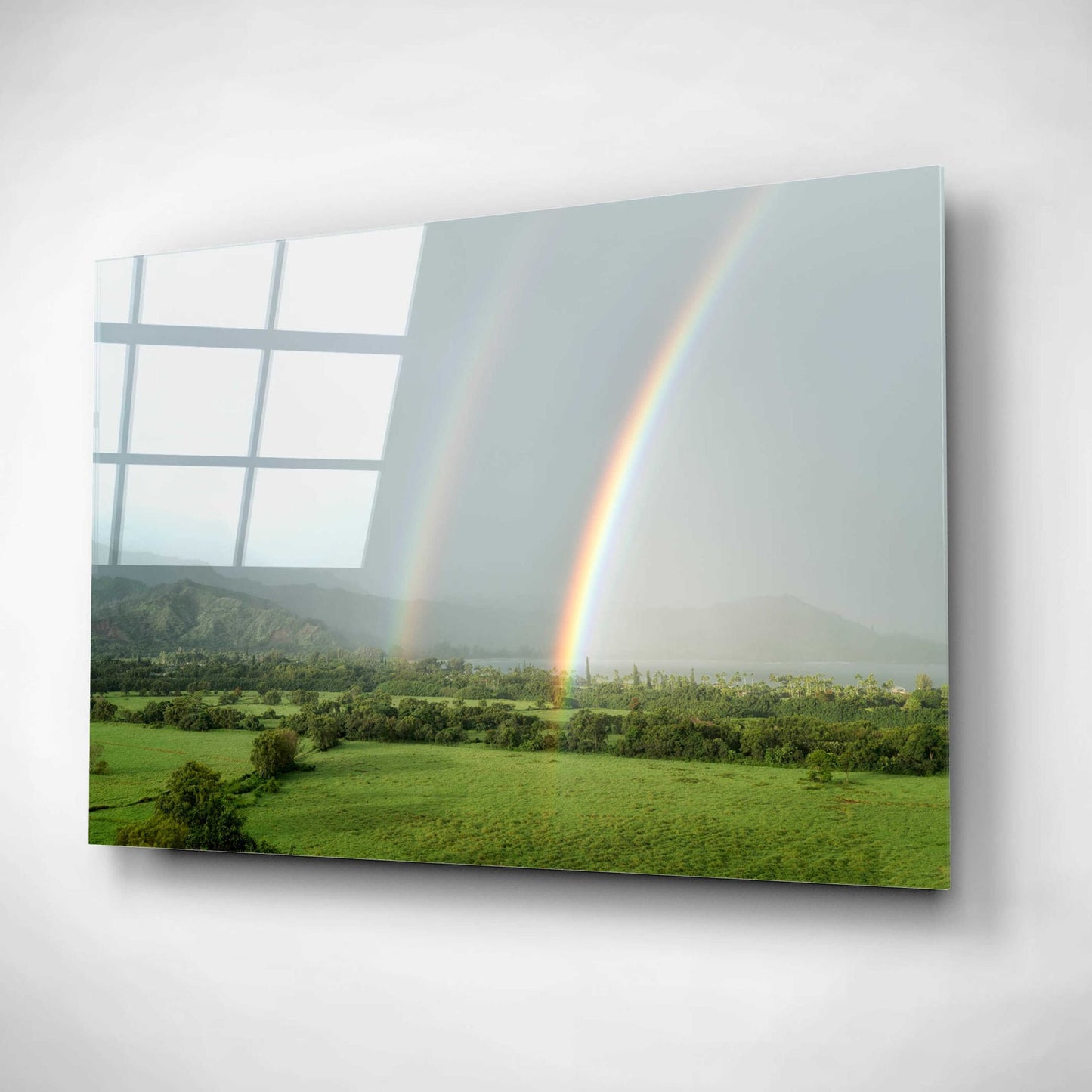 Epic Art 'Double Rainbow' by Dennis Frates, Acrylic Glass Wall Art,16x12