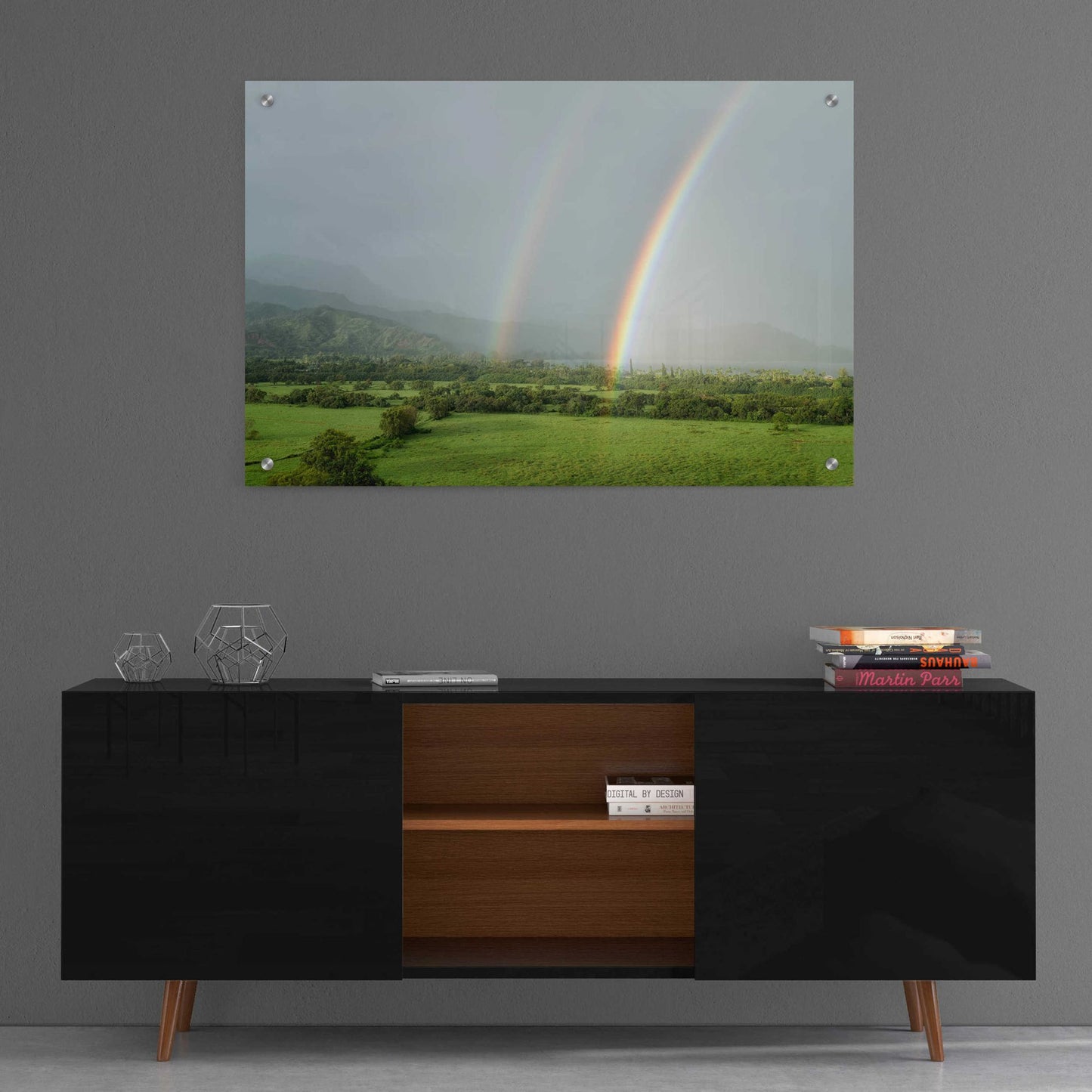 Epic Art 'Double Rainbow' by Dennis Frates, Acrylic Glass Wall Art,36x24