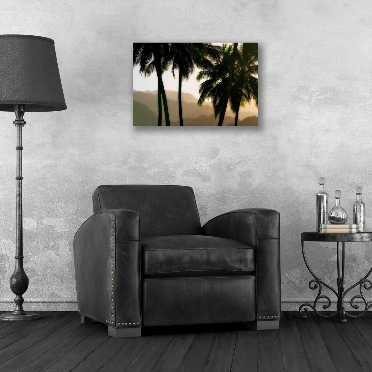 Epic Art 'Misty Palms II' by Dennis Frates, Acrylic Glass Wall Art,24x16
