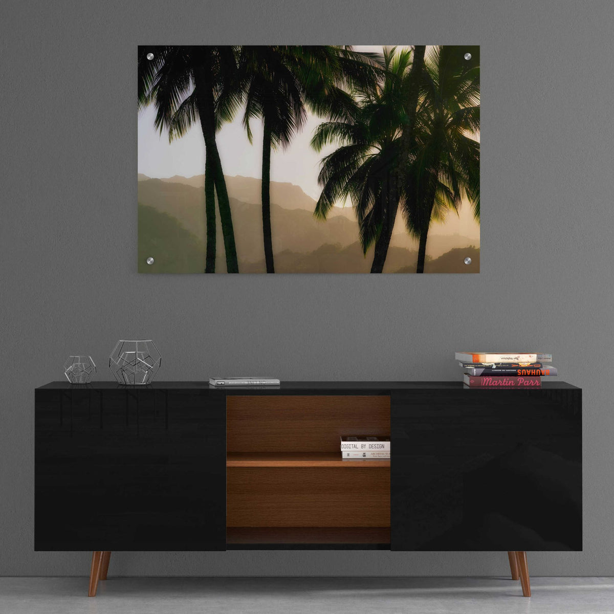 Epic Art 'Misty Palms II' by Dennis Frates, Acrylic Glass Wall Art,36x24