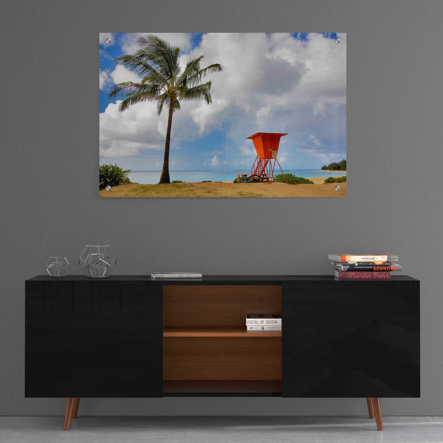 Epic Art 'Lifeguard Tower' by Dennis Frates, Acrylic Glass Wall Art,36x24