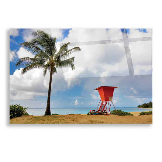 Epic Art 'Lifeguard Tower' by Dennis Frates, Acrylic Glass Wall Art