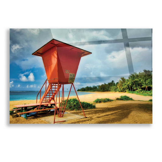Epic Art 'Lifeguard Tower II' by Dennis Frates, Acrylic Glass Wall Art