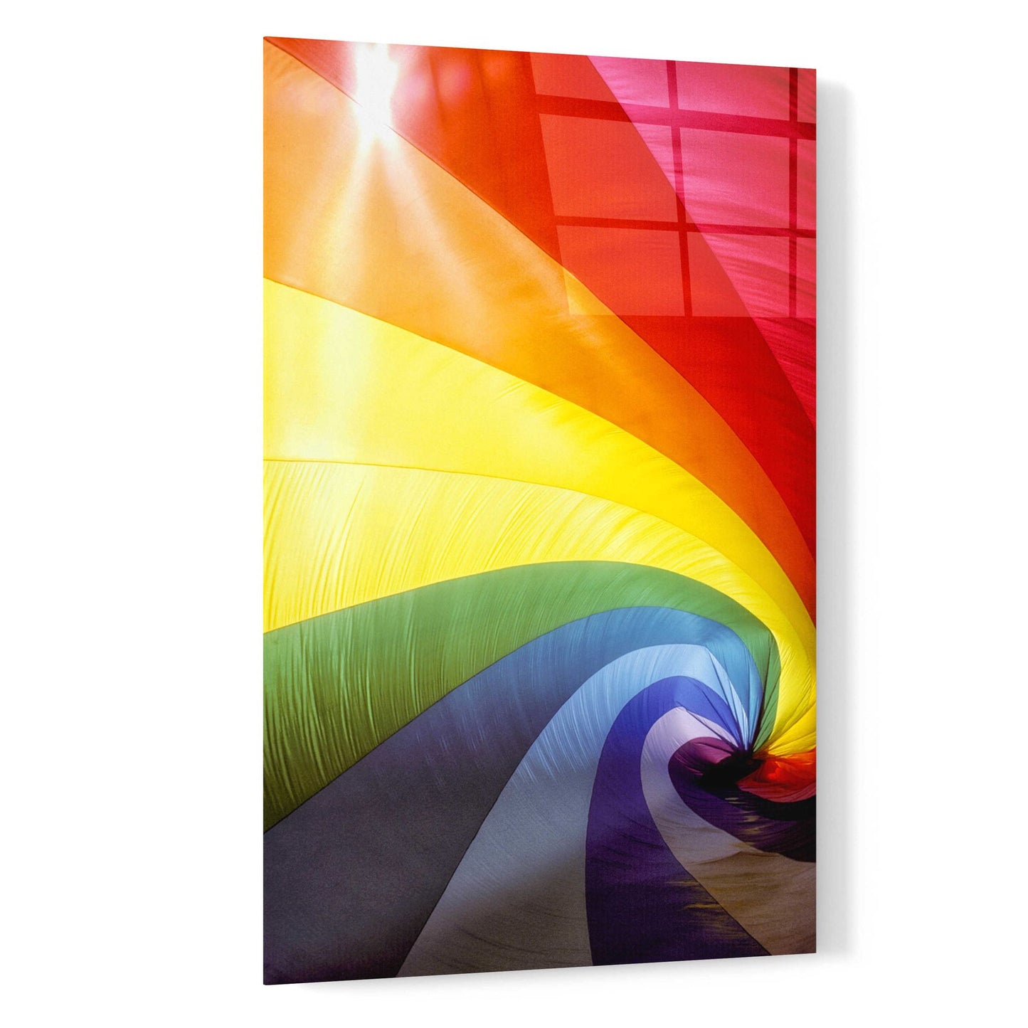 Epic Art 'Rainbow Spiral' by Dennis Frates, Acrylic Glass Wall Art,16x24