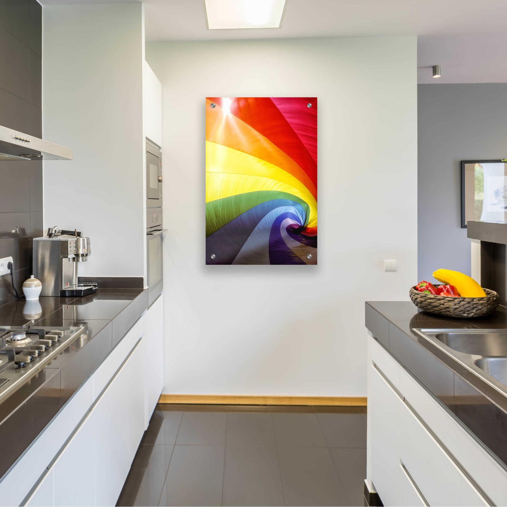 Epic Art 'Rainbow Spiral' by Dennis Frates, Acrylic Glass Wall Art,24x36