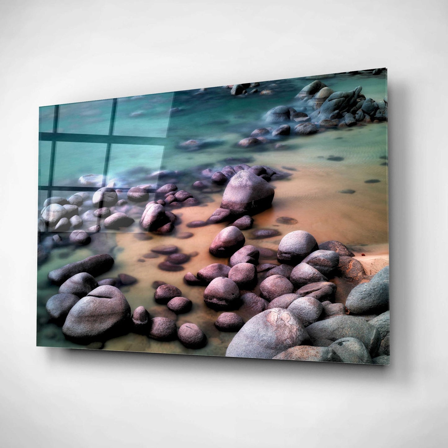 Epic Art 'Rocky Beach' by Dennis Frates, Acrylic Glass Wall Art,16x12