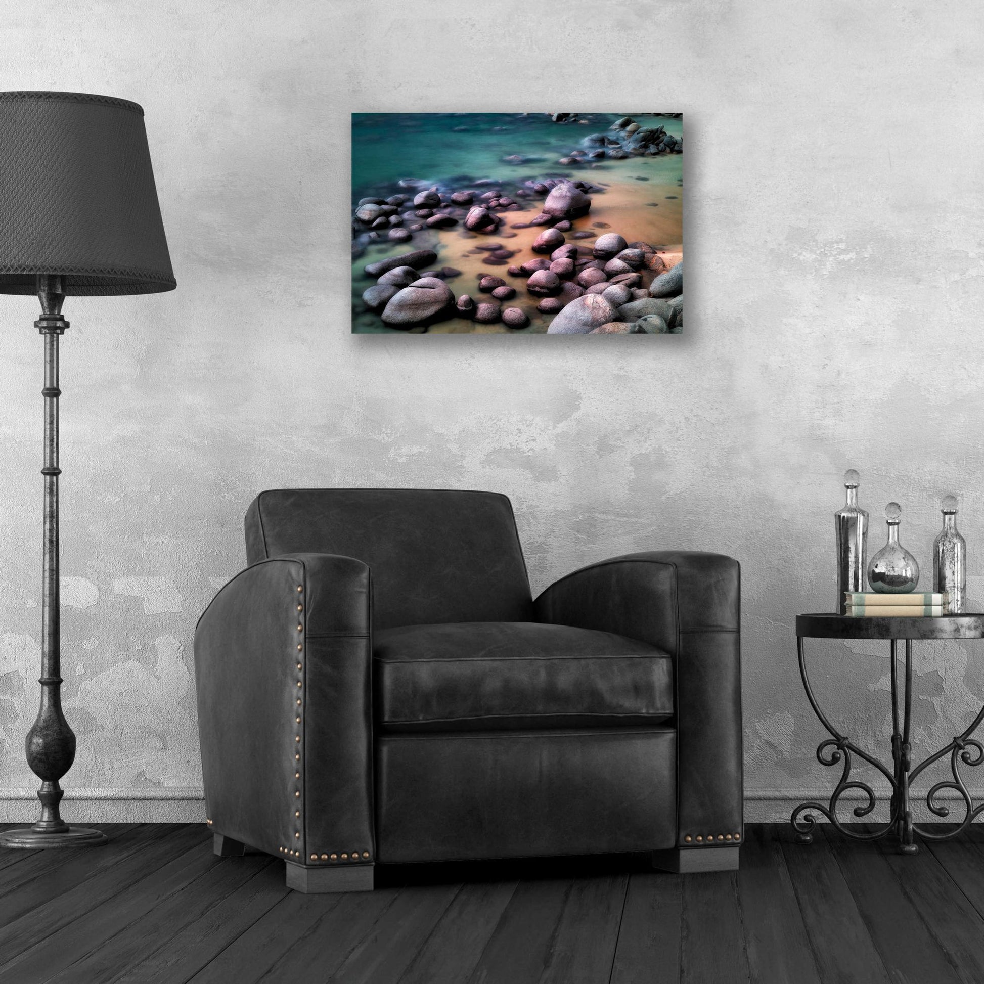 Epic Art 'Rocky Beach' by Dennis Frates, Acrylic Glass Wall Art,24x16