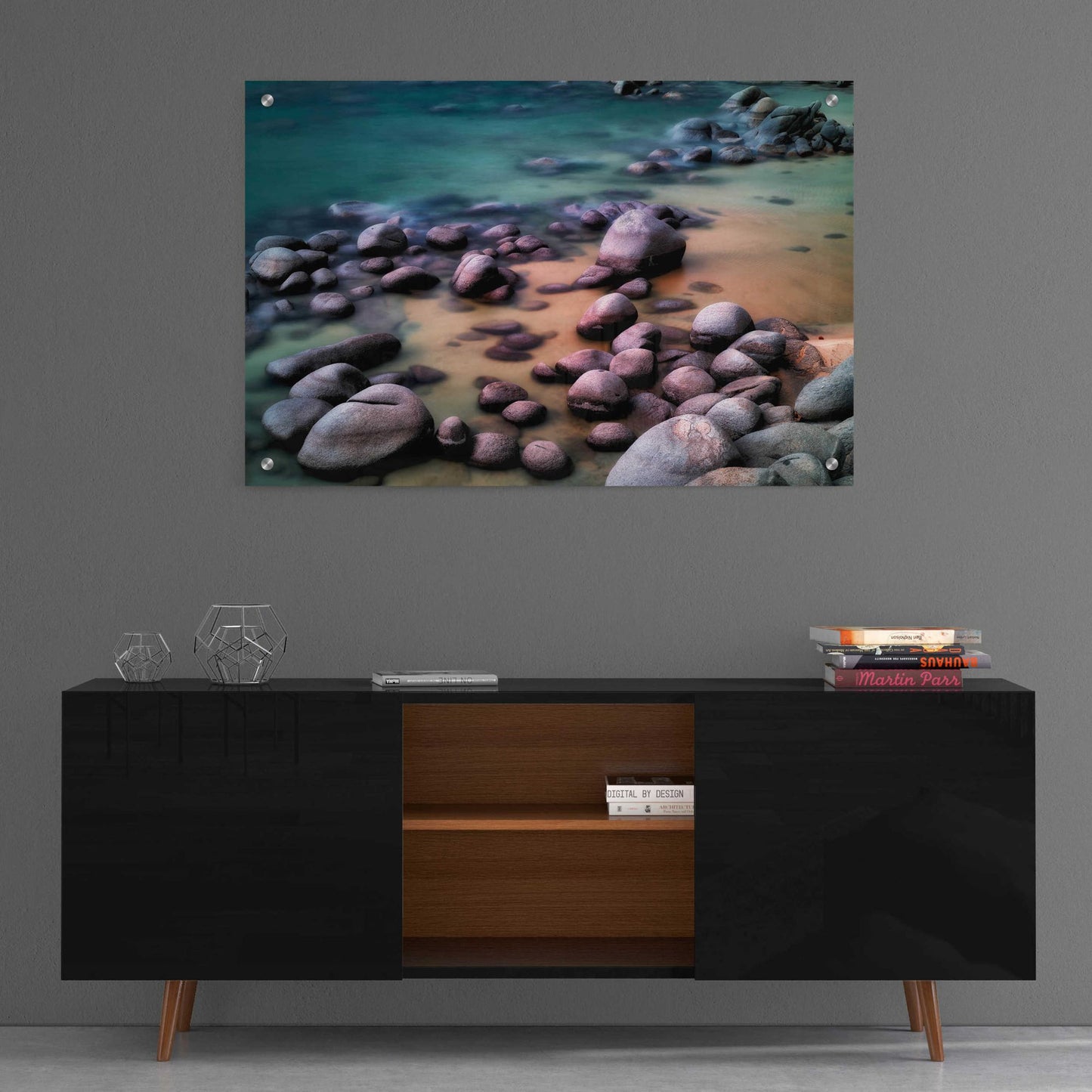 Epic Art 'Rocky Beach' by Dennis Frates, Acrylic Glass Wall Art,36x24