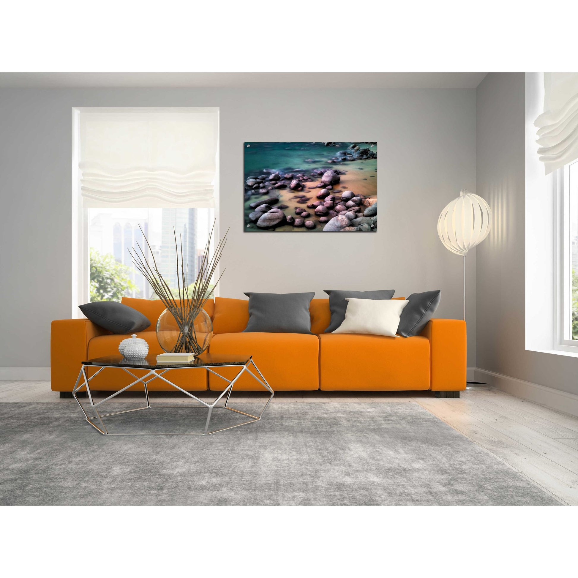 Epic Art 'Rocky Beach' by Dennis Frates, Acrylic Glass Wall Art,36x24