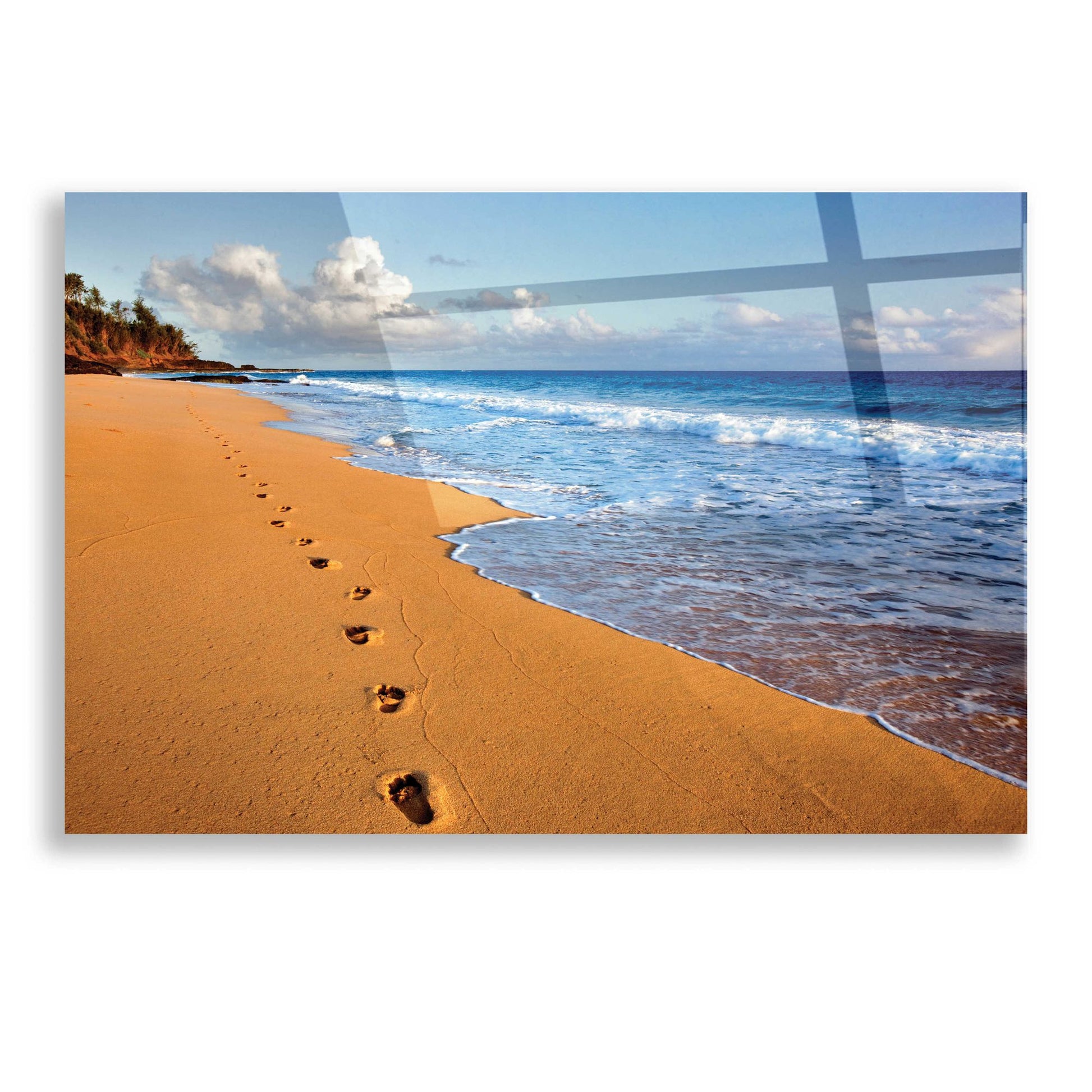 Epic Art 'Footprints' by Dennis Frates, Acrylic Glass Wall Art