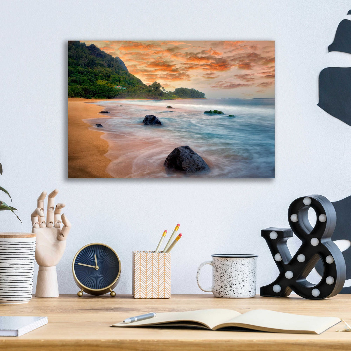 Epic Art 'Peachy Keen' by Dennis Frates, Acrylic Glass Wall Art,16x12