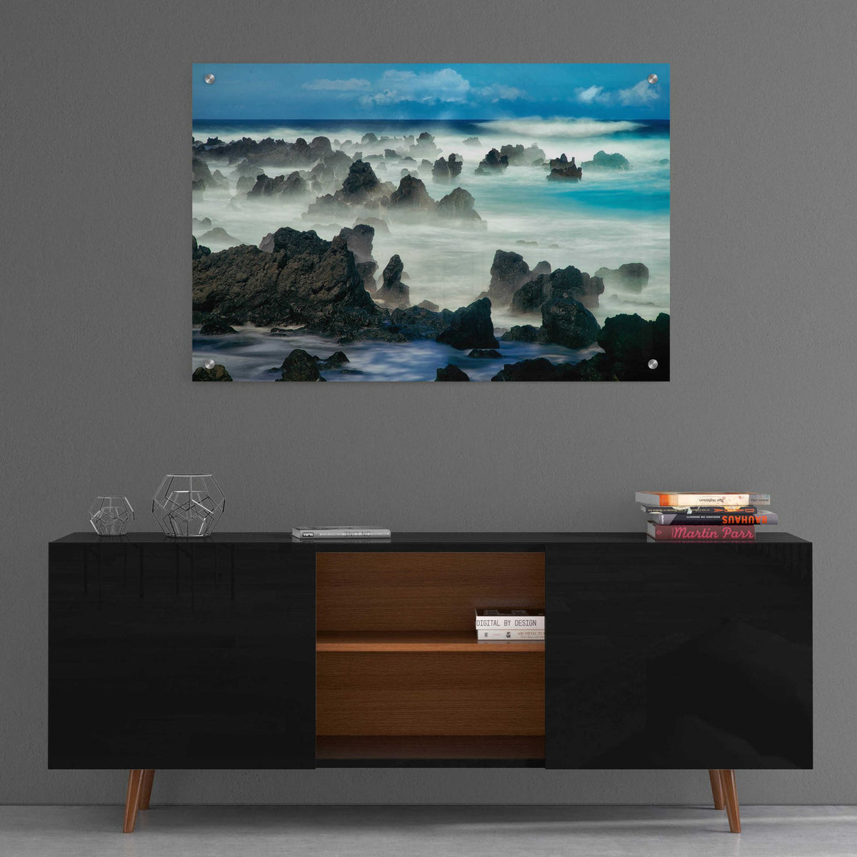 Epic Art 'On the Rocks' by Dennis Frates, Acrylic Glass Wall Art,36x24