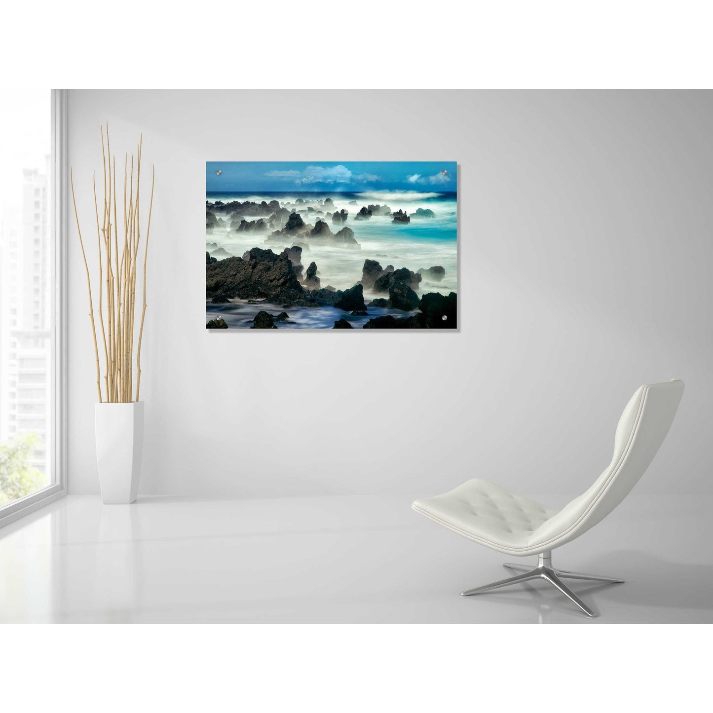 Epic Art 'On the Rocks' by Dennis Frates, Acrylic Glass Wall Art,36x24