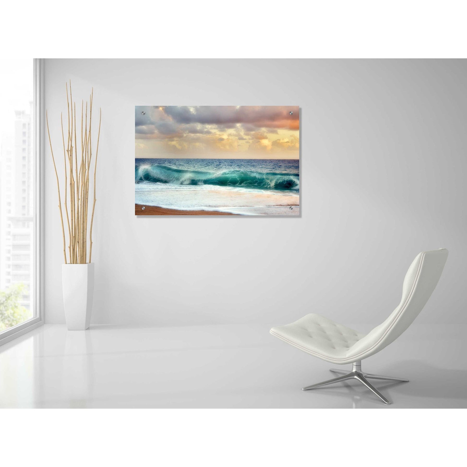 Epic Art 'For Teal' by Dennis Frates, Acrylic Glass Wall Art,36x24