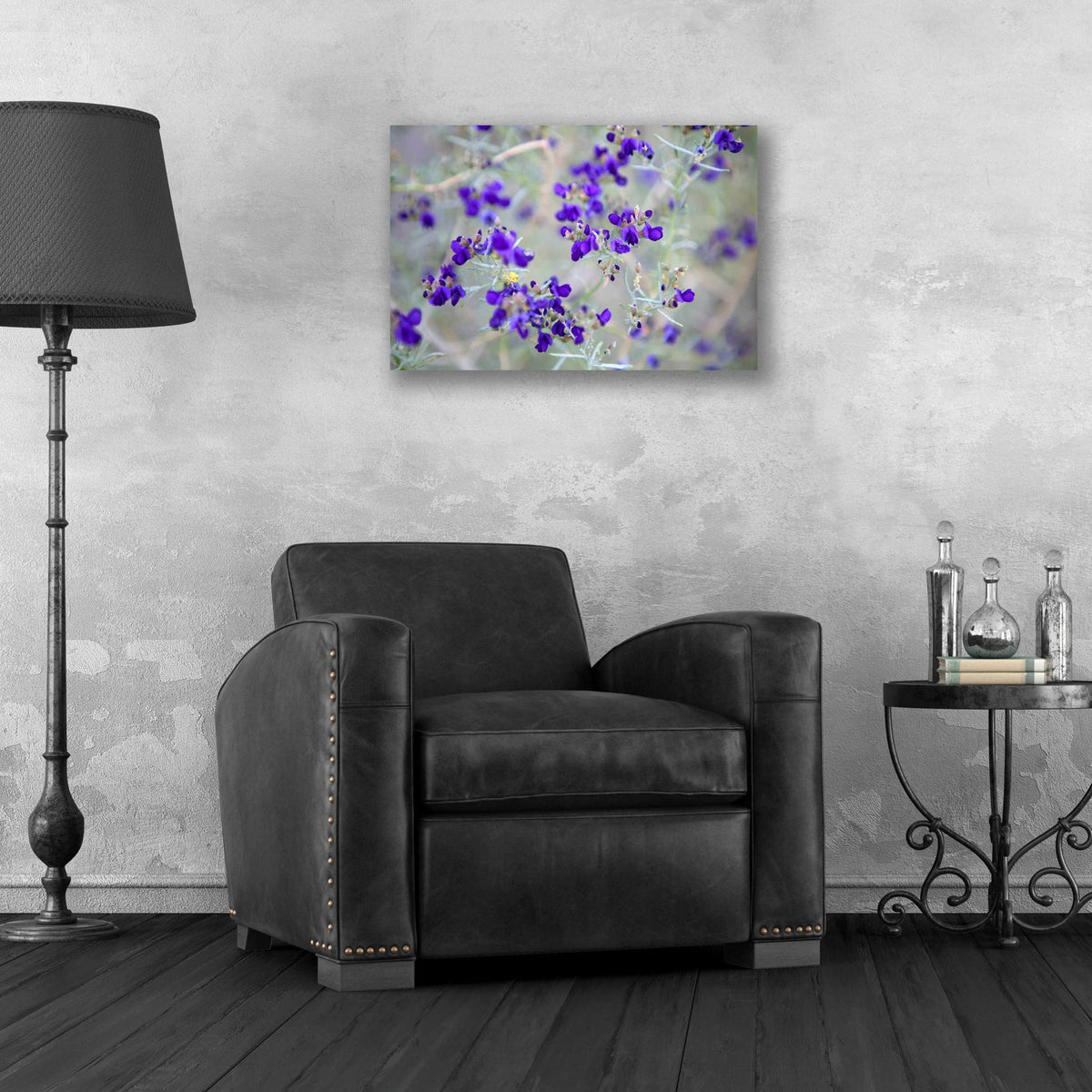 Epic Art 'Purple Flowers' by Dennis Frates, Acrylic Glass Wall Art,24x16